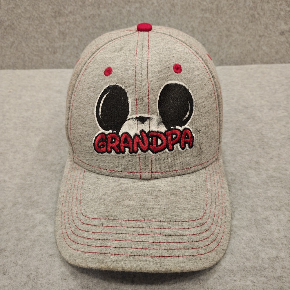 Disney Mickey Mouse Grandpa Hat Cap Strap Back One Size Gray Baseball Mens